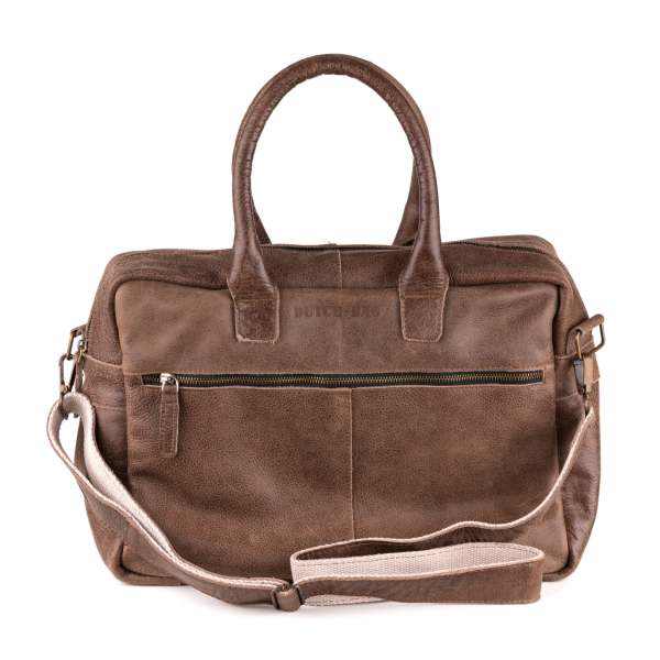 Breda Deri Laptop Çantası 17 İnç - Vintage Brown