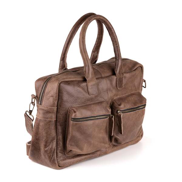 Breda Deri Laptop Çantası 17 İnç - Vintage Brown