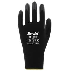 Beybi PU Touch Polyester Örme Eldiven 12 li