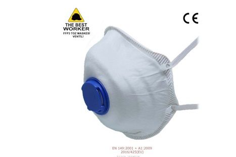 TBW FFP3 Ventilli Toz Maskesi (20 adet)