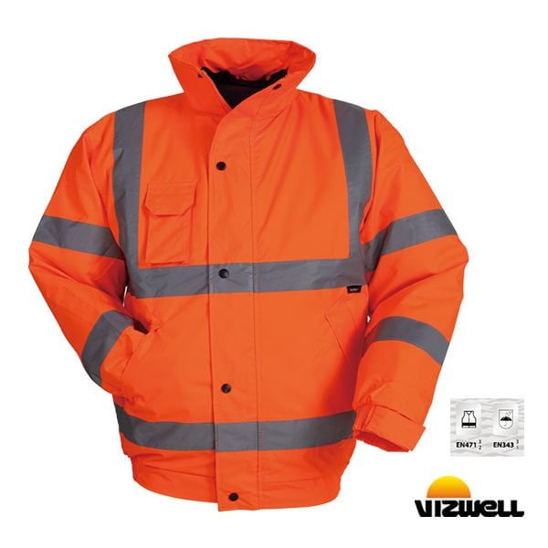Vizwell VWJK04 300 D Oxford Reflektörlü İçi Kapitoneli Bomber Mont