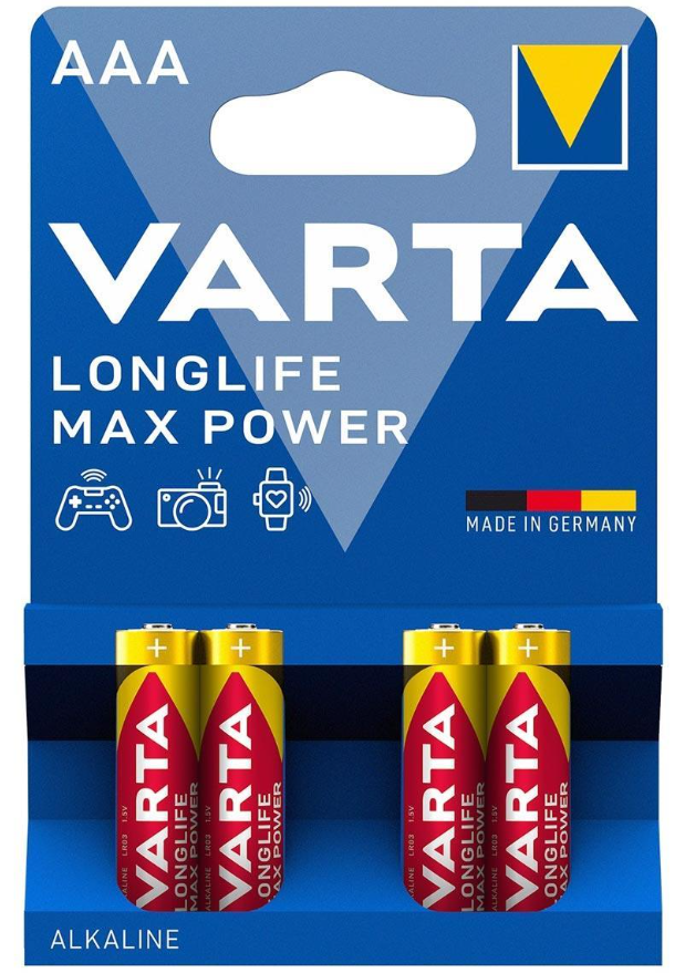 Varta 4703 Longlife Max Power Alkalin Aaa İnce Kalem Pil 4'lü Paket
