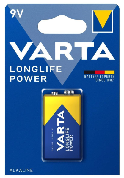 Varta 4922 Longlife Power 6lr61 Alkalin 9v Pil