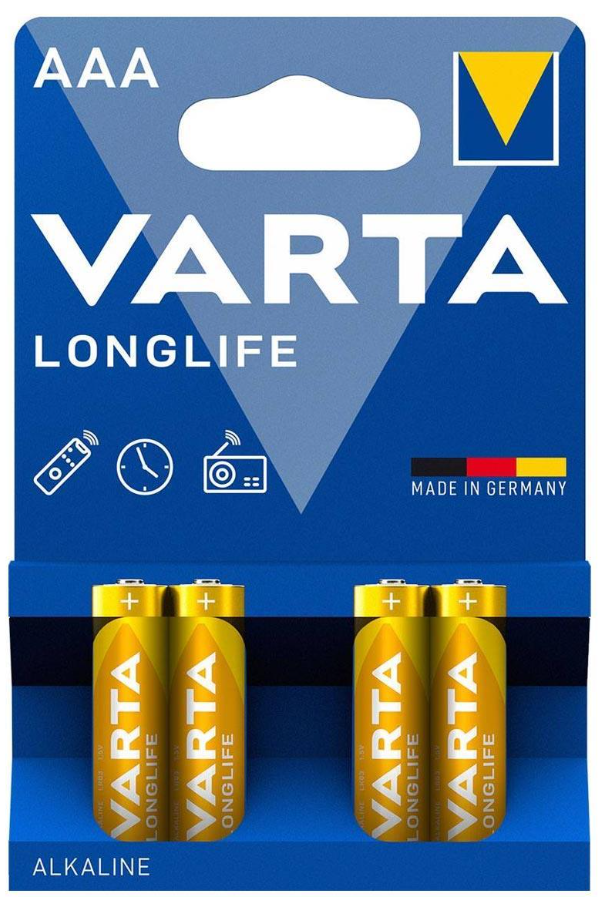 Varta 4103 Longlife Alkalin Aaa İnce Kalem Pil 4'lü Paket