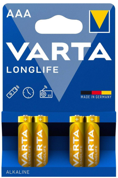 Varta 4103 Longlife Alkalin Aaa İnce Kalem Pil 4'lü Paket