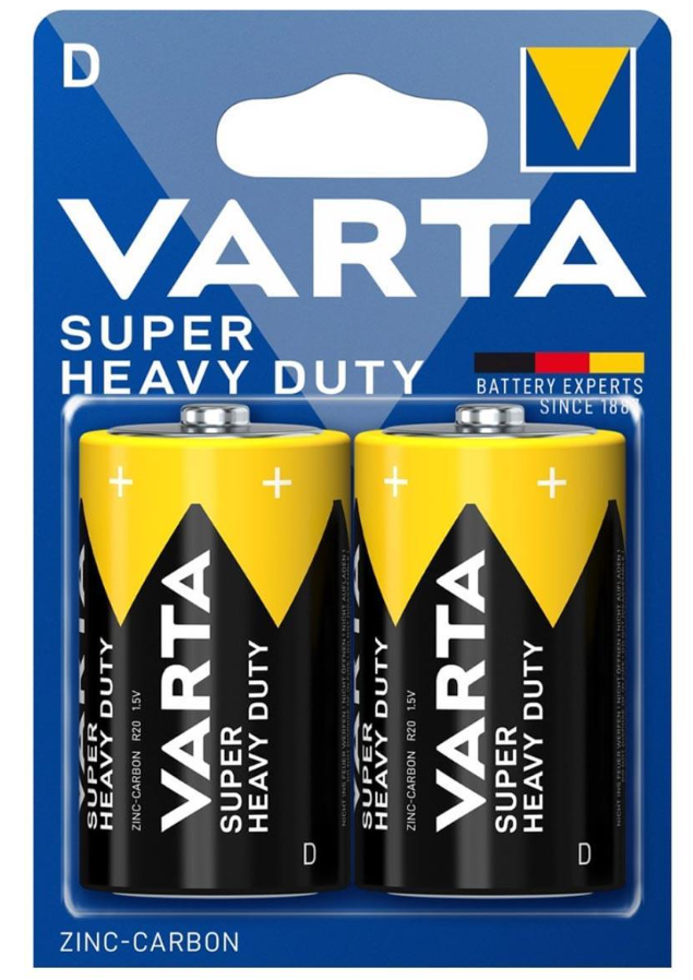 Varta Superlife Manganez Büyük Boy Pil 2'li Paket