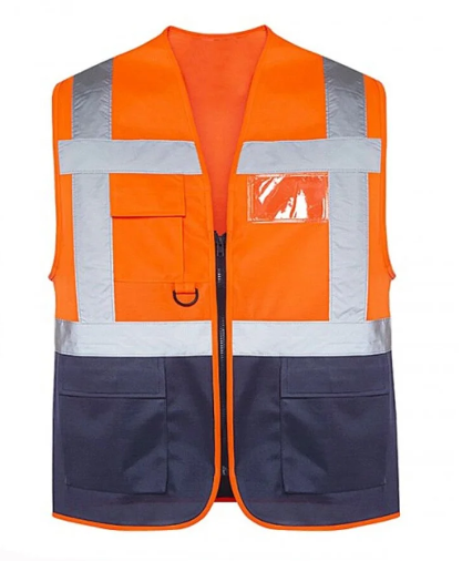 Uniwest Sarı Lacivert Reflektörlü Mühendis Yeleği