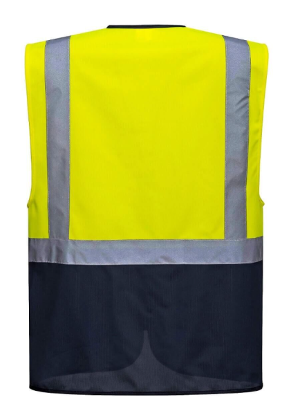 Uniwest Sarı Lacivert Reflektörlü Mühendis Yeleği