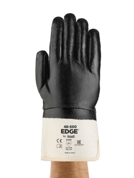 Ansell Edge 48-500 Yağ ve Sıvı Tutmaz Aşınma Dirençli Nitril İş Eldiven