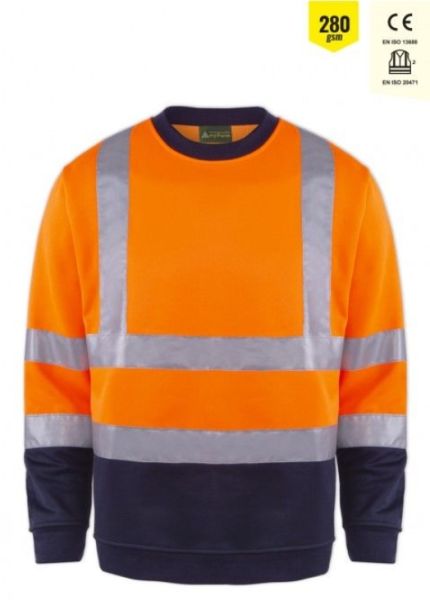 Olympus Yüksek Görünümlü Sweatshi̇rt Turuncu - 4XL