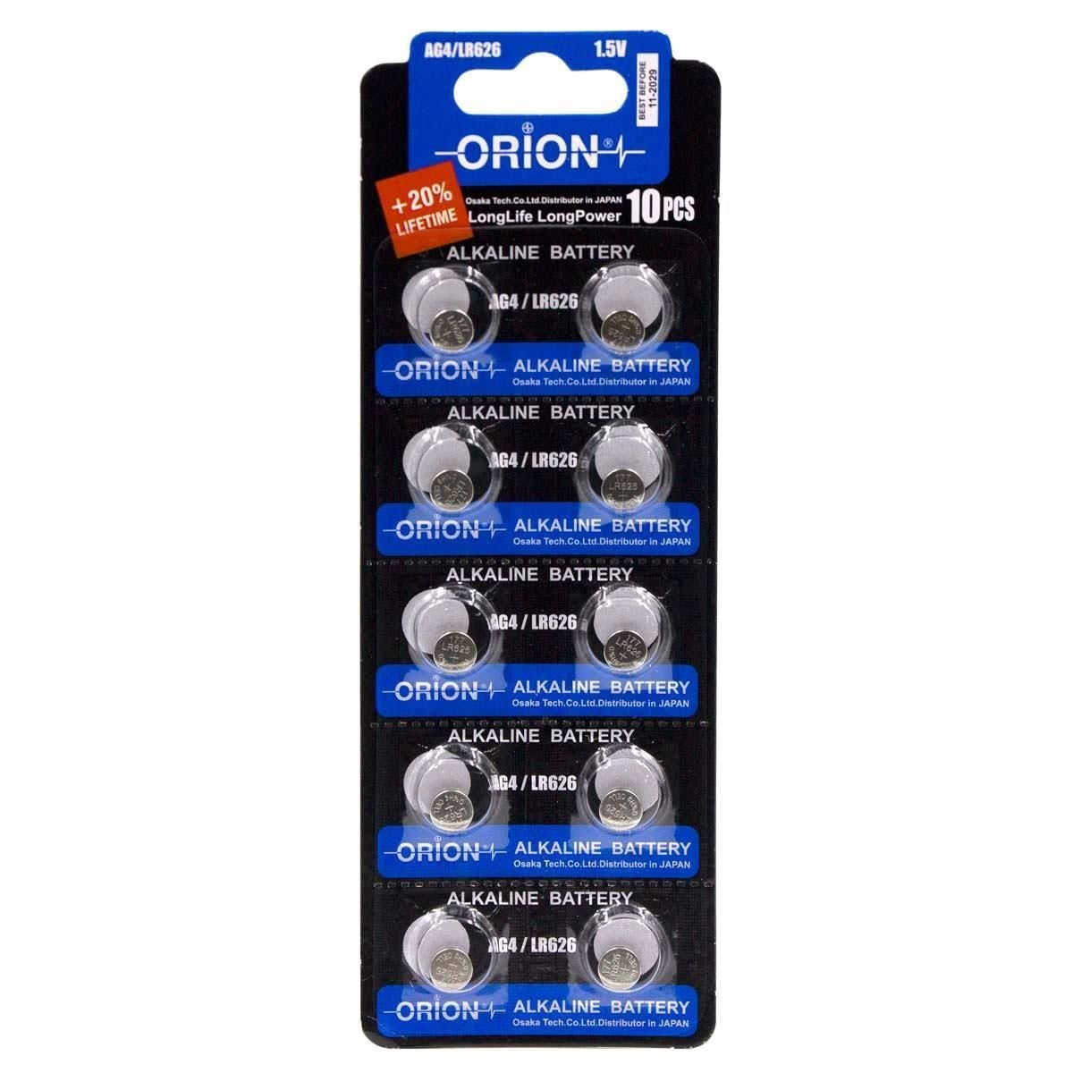 Orion AG4 LR626 377A 1.5V Alkalin Pil 10'lu Paket