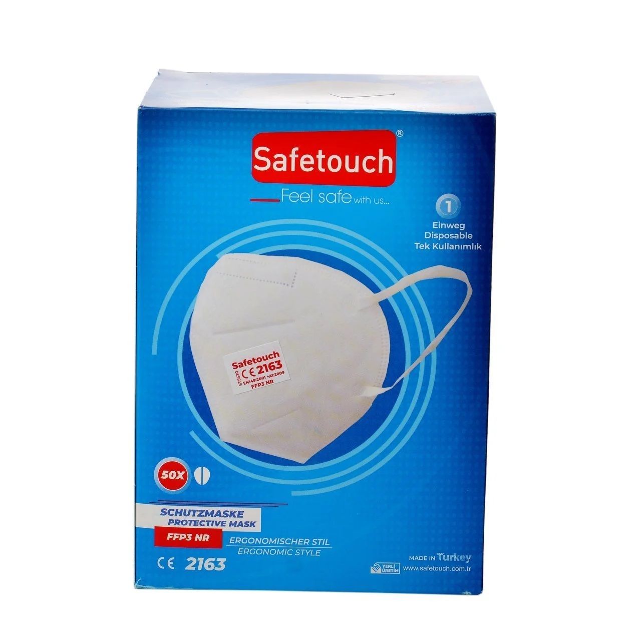 Safetouch Tek Kullanımlık 50'li FFP3 Maske