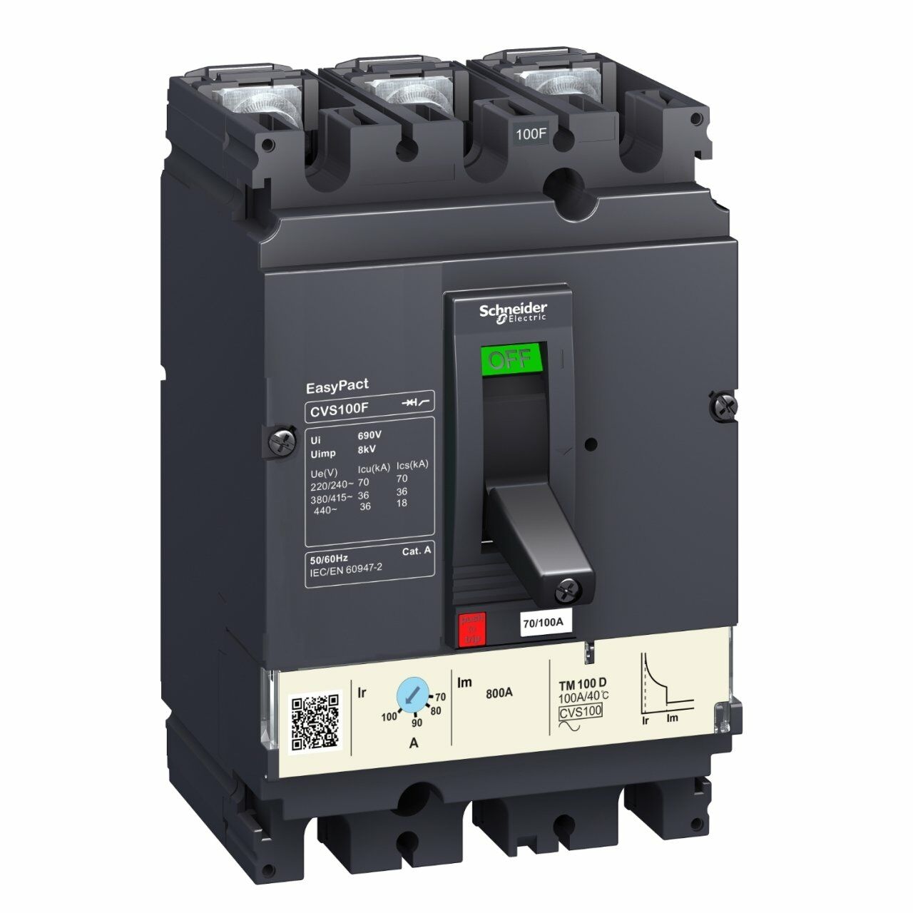 Schneider Electric LV510337 CVS100F TM100D 3P3D Devre Kesici