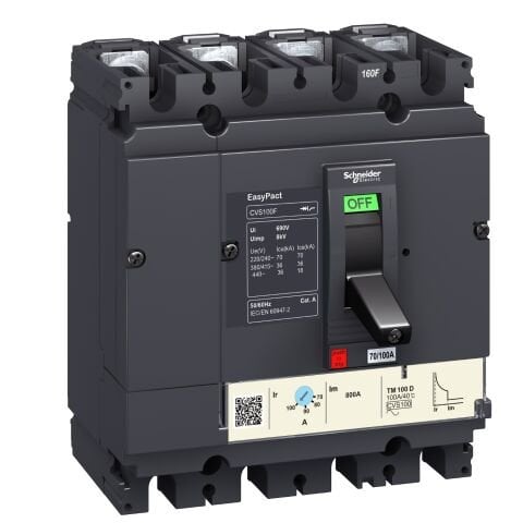 Schneider Electric LV510347 Cvs100F Tm100D 4P3D Devre Kesici