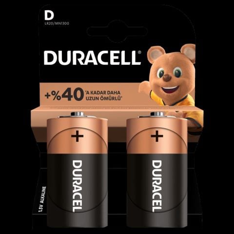 Duracell Kalın Pil (2'Li Paket Fiyatıdır)