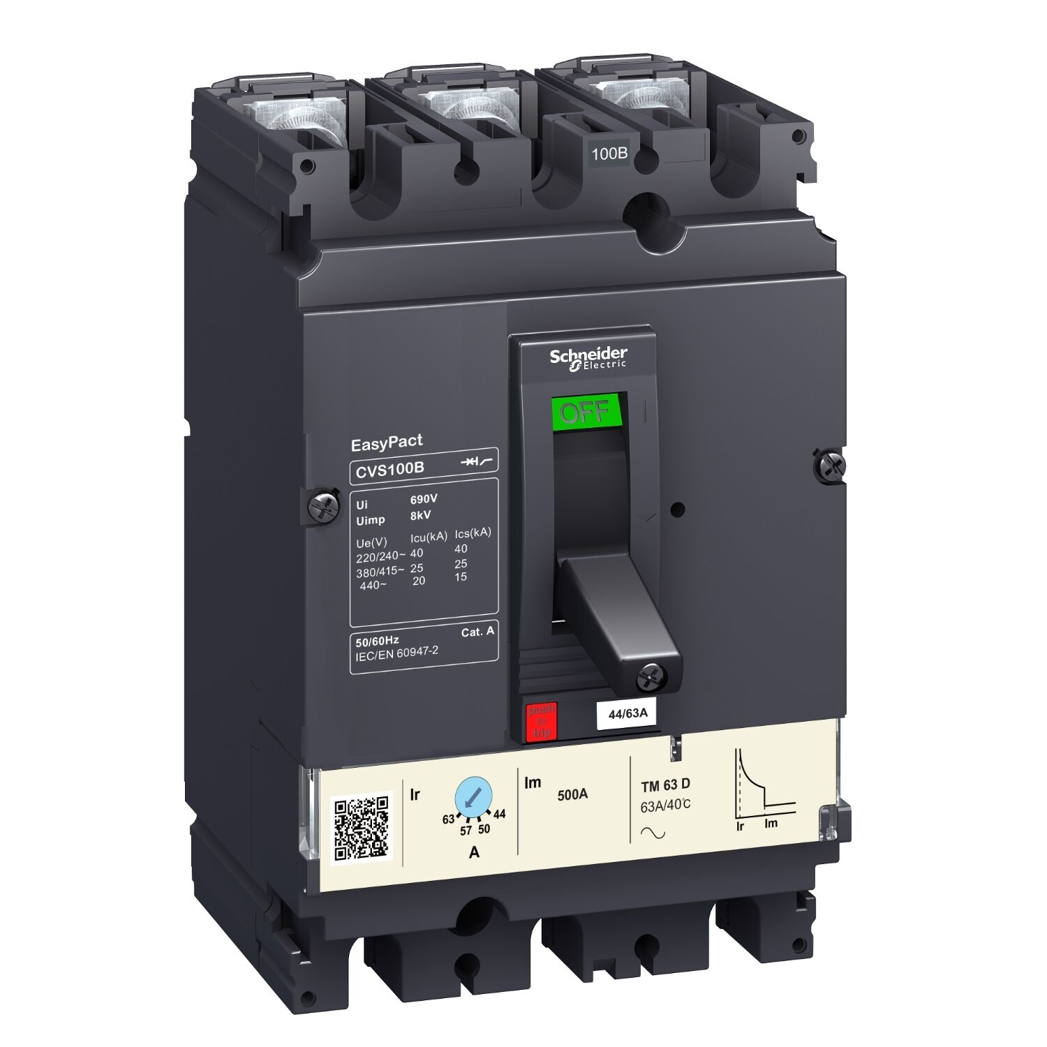 Schneider Electric LV510305 Cvs100B Tm63D 3P3D Devre Kesici