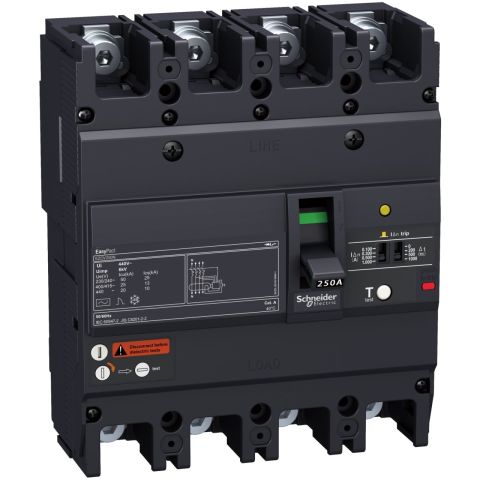 Schneider Electric EZCV250H4200 EZC Devre Kesici 4P 36 kA 220/240 V200 A MCCB