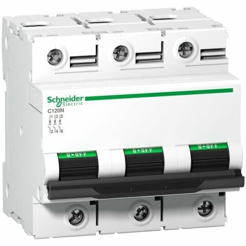 Schneider Electric A9N18367 Acti9 C120N 3P 100A, 10kA 415V C eğrisi Minyatür Devre Kesici