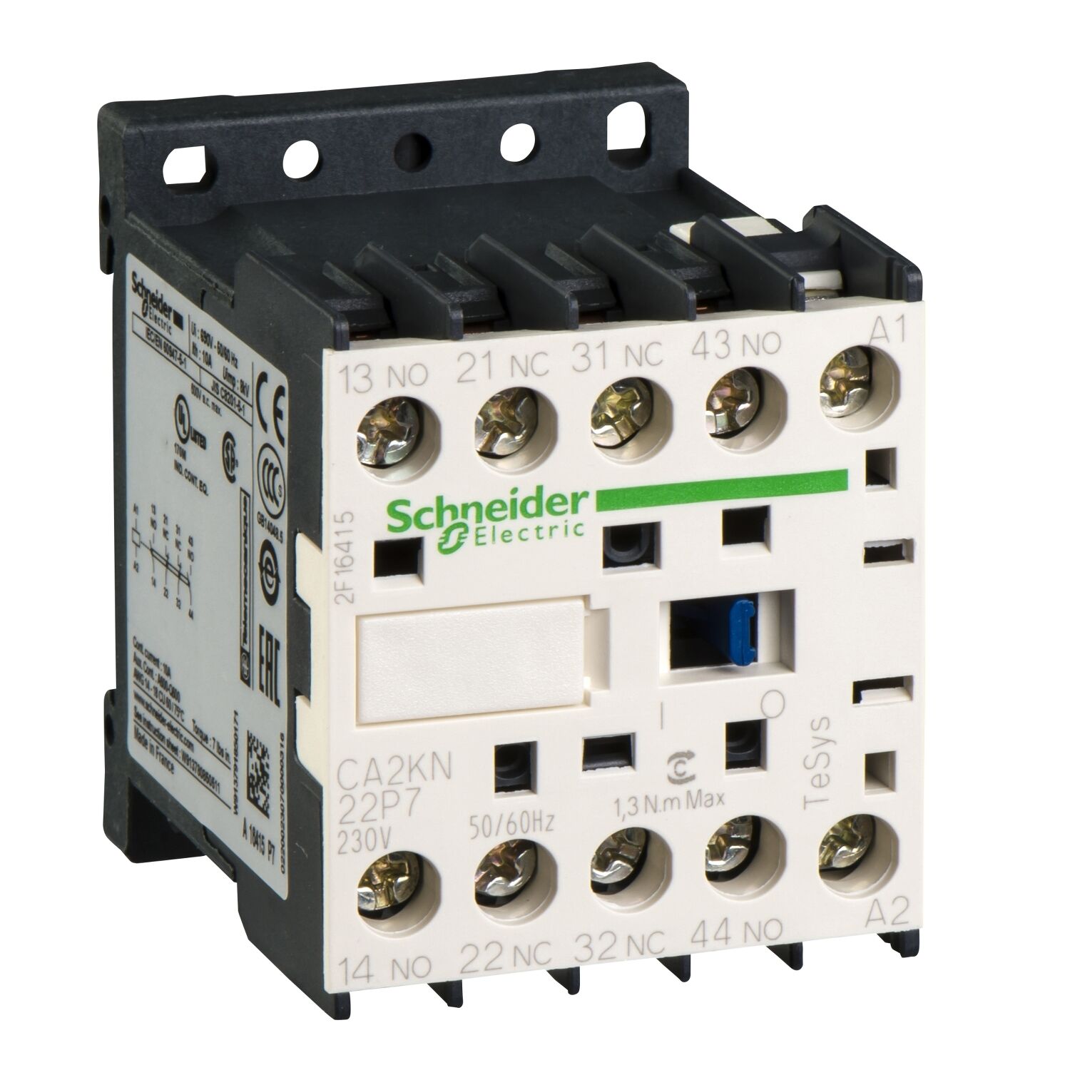 Schneider Electric CA2KN22P7 Tesys K Yardımcı Kontaktör 230Vac 2Na2Nk