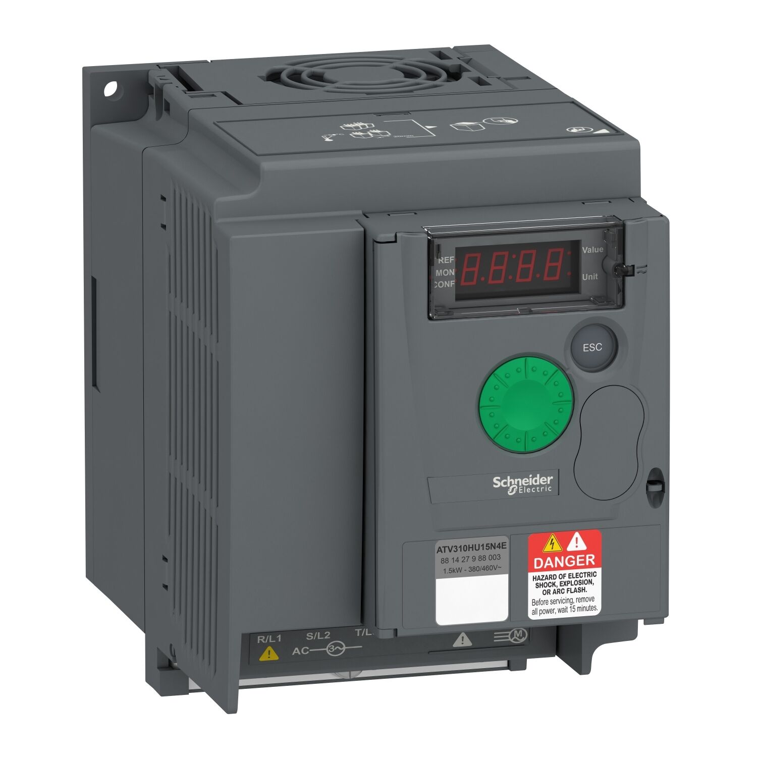 Schneider Electric ATV310HU15N4E Değişken Hızlı Sürücü Atv310, 1.5 Kw, 2 Hp, 380...460 V, 3 Fazı, Filtresiz