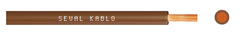 Seval Kablo H05V-K (300/500 V) 0,75mm² NYAF Kablo Kahverengi