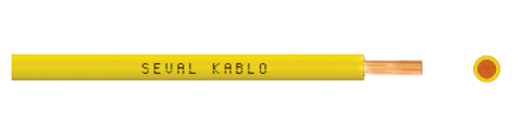 Seval Kablo H05V-K (300/500 V) 0,75mm² NYAF Kablo Sarı