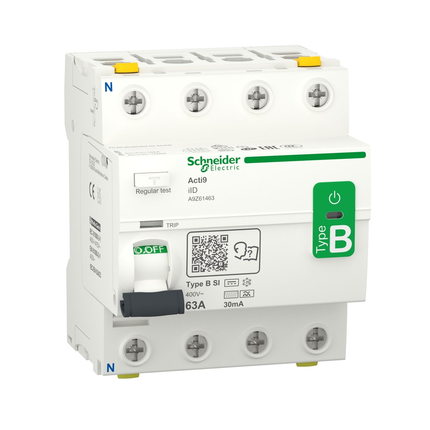 Schneider Electric A9Z61463 Acti9 İıd 4P 63A 30Ma B-Sı