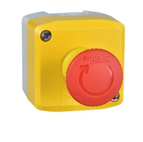 Schneider Electric XALK178E Sarı kumanda kutusu - 1 kırmızı mantar buton Ø40 1NA+1NK