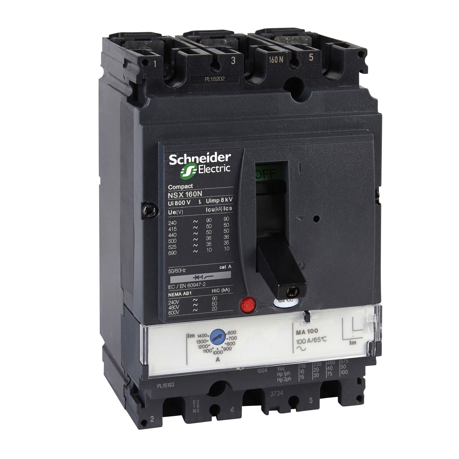 Schneider Electric C16N3MA150 Nsx160N  Ma150 50Ka