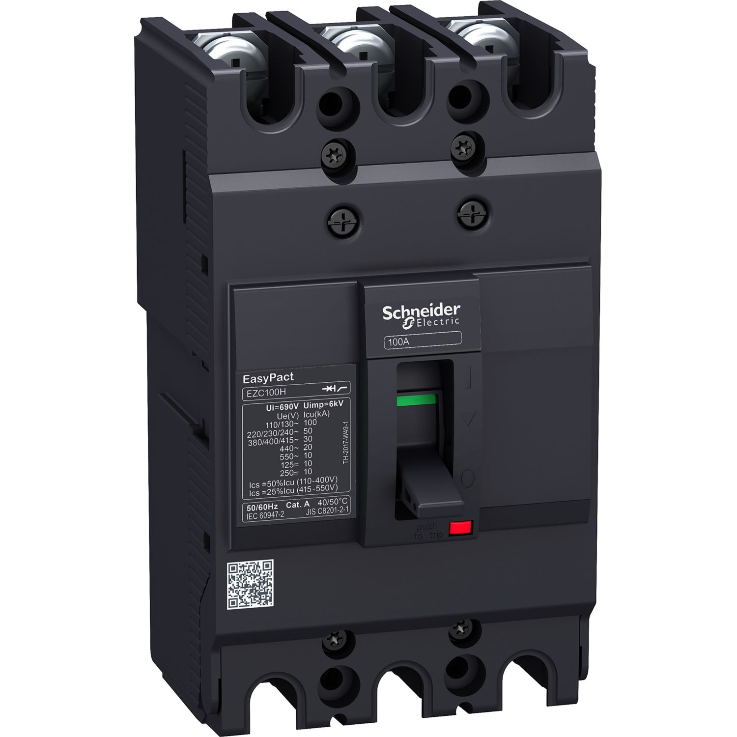 Schneider Electric EZC100H3075 Ezc Devre Kesici 3P 30 Ka 220/240V 75 A Mccb