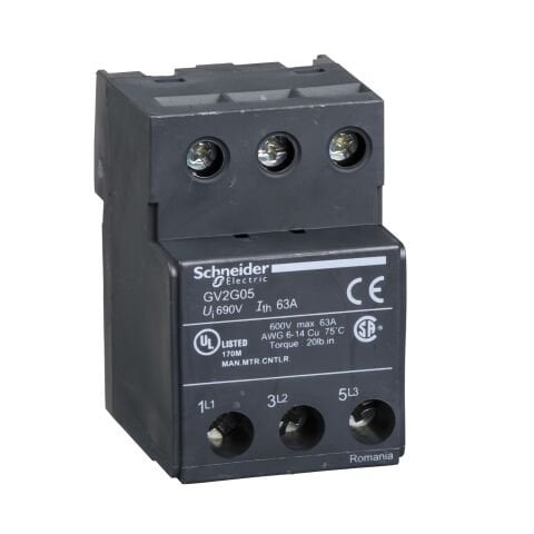 Schneider Electric GV2G05 Tesys Gv2, Tesys D Ve Tesys U - Terminal Bloğu - 3P - Gv1L3 İçin