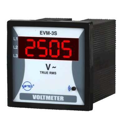 Entes EVM-3S-72-Dijital Voltmetre 72X72mm Ölçüsünde