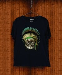 BASKILI TSHIRT  - KIZILDERİLİ KEDİ