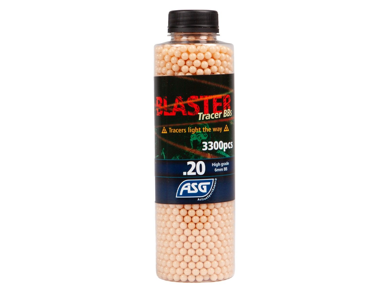 Blaster Tracer, 0.20g, airsoft BB, 3300 adetlik şişe, Kırmızı (19464)