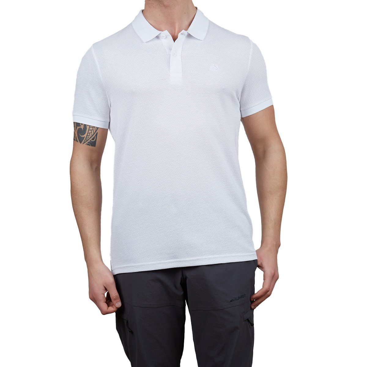Alpinist Roc Erkek Polo T-Shirt Beyaz