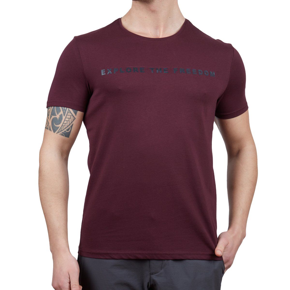 Alpinist Vassi Erkek T-Shirt VİŞNE