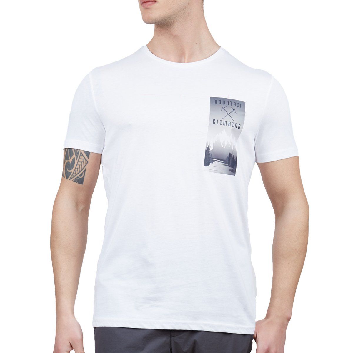 Alpinist Lex Erkek T-Shirt Beyaz