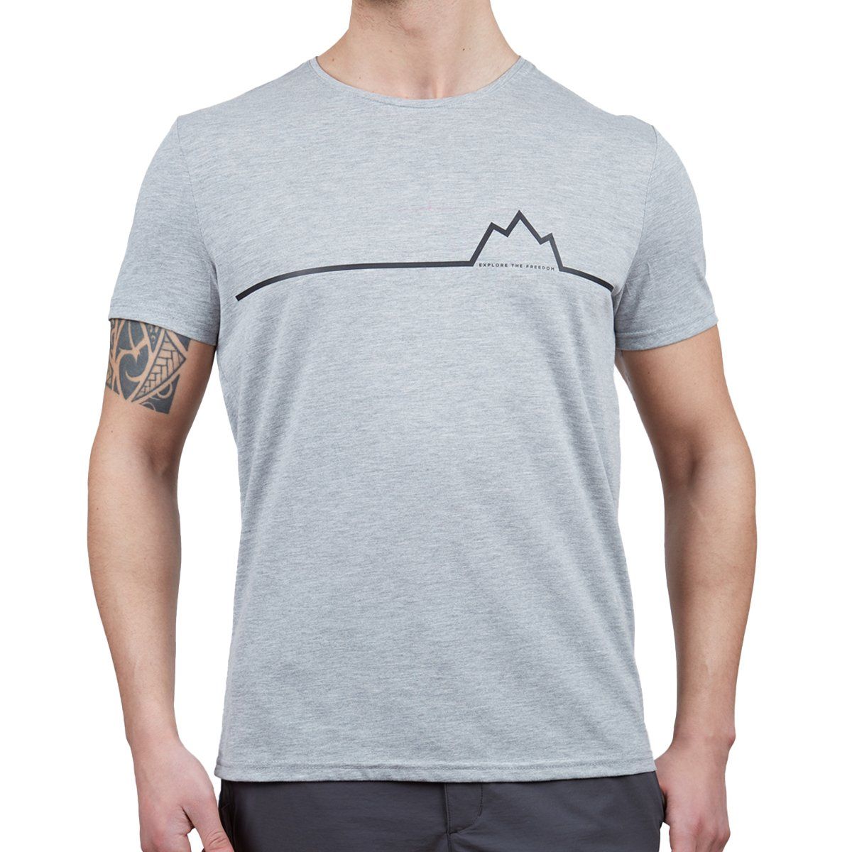 Alpinist Nordic Erkek T-Shirt Gri Melanj