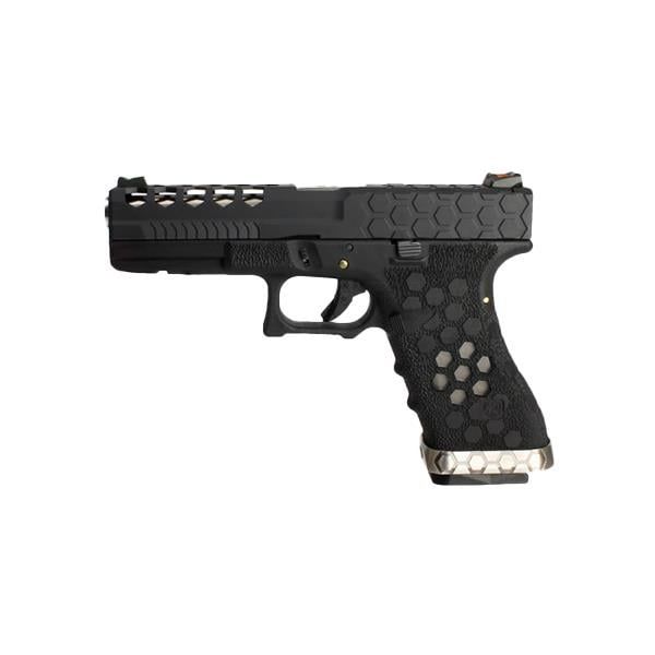 AW Custom Glock 17 HEX-CUT Siyah Airsoft Tabanca (GBB)