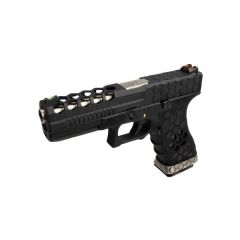 AW Custom Glock 17 HEX-CUT Siyah Airsoft Tabanca (GBB)