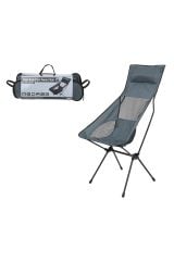 Summit High Back Pack Away Chair Grey Ultra Light Kamp Sandalyesi Grey