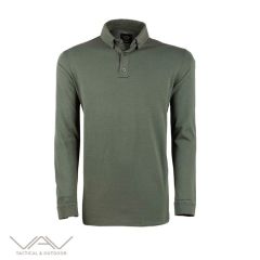 VAV Tlac-04 Polo Yaka Uzun Kol Tişört Haki S