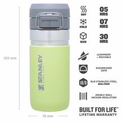 Stanley The Quick Flip Paslanmaz Çelik Termos 0.47 LT - Açık Yeşil