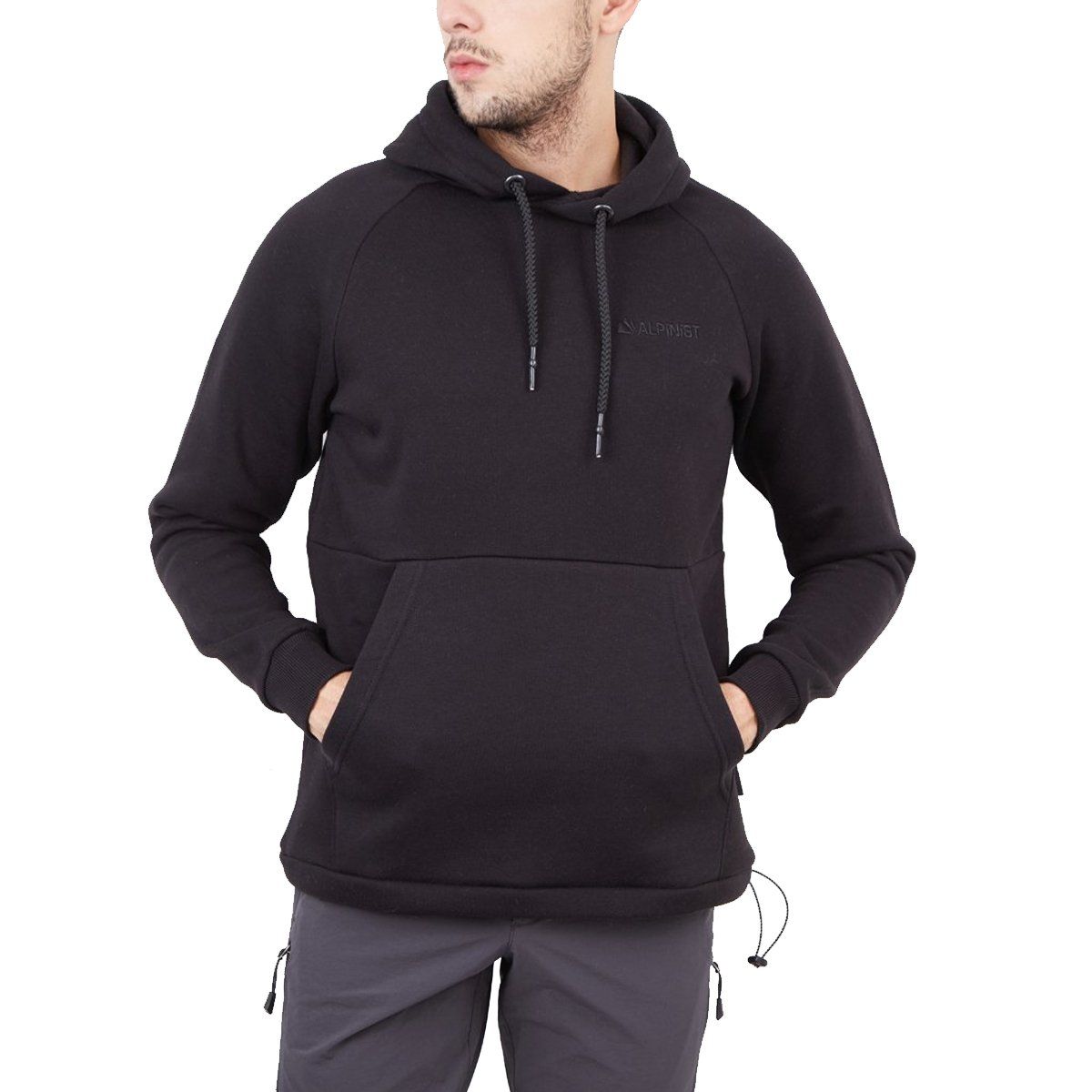 Alpinist Delta Kapşonlu Sweatshirt Siyah