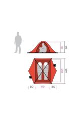 HANNAH SPRUCE COMFORT 2 KİŞİLİK 3 MEVSİMLİK OUTDOOR ÇADIR YEŞİL