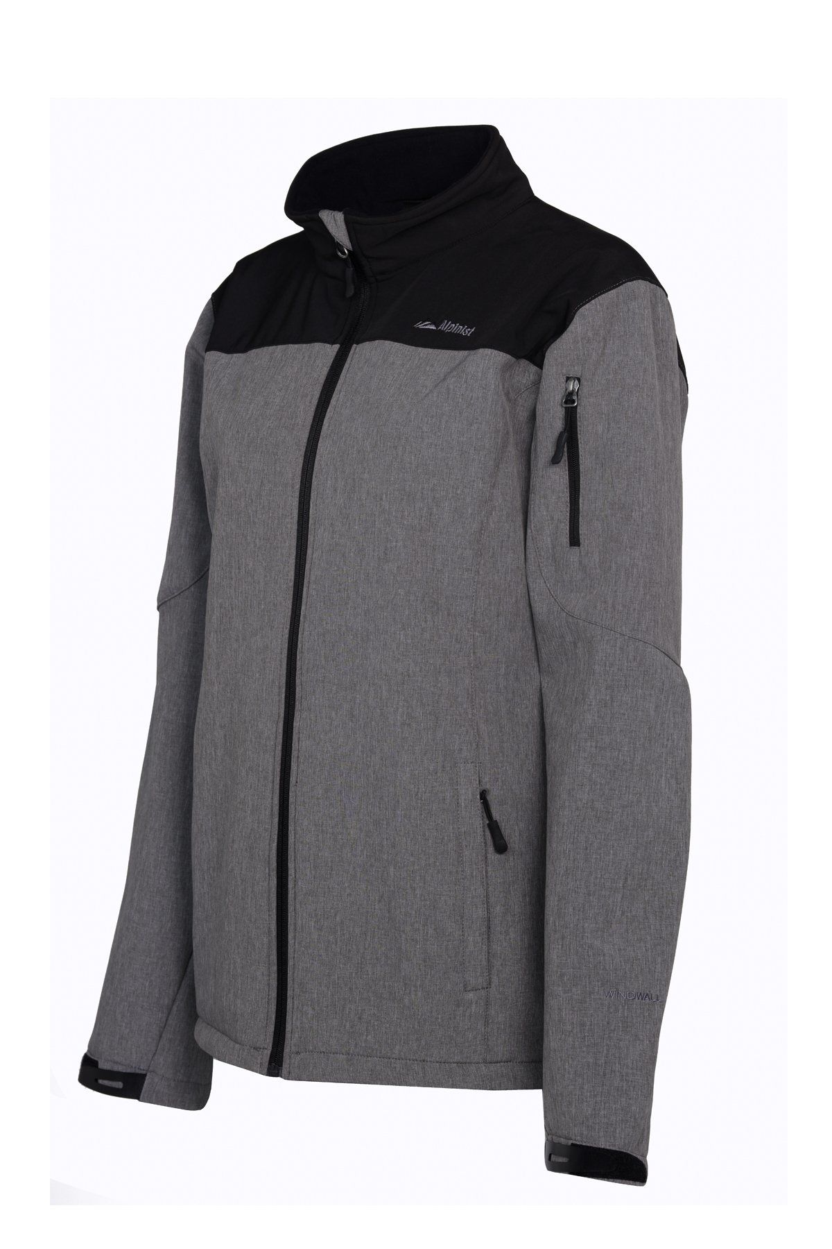 ALPİNİST Alpine Erkek Softshell Ceket Gri-Siyah