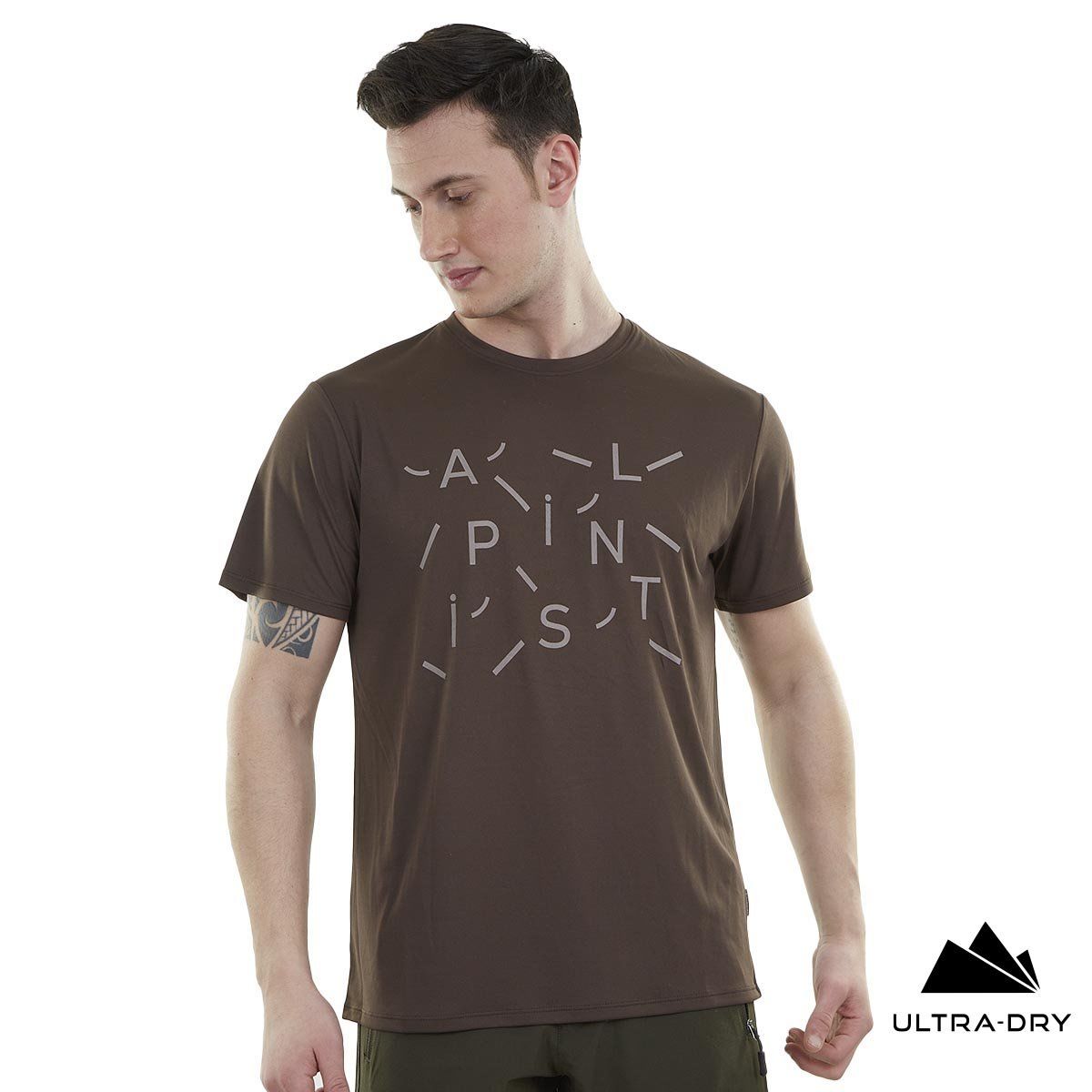 Alpinist Baseline Ultra Dry Erkek T-Shirt Kahverengi