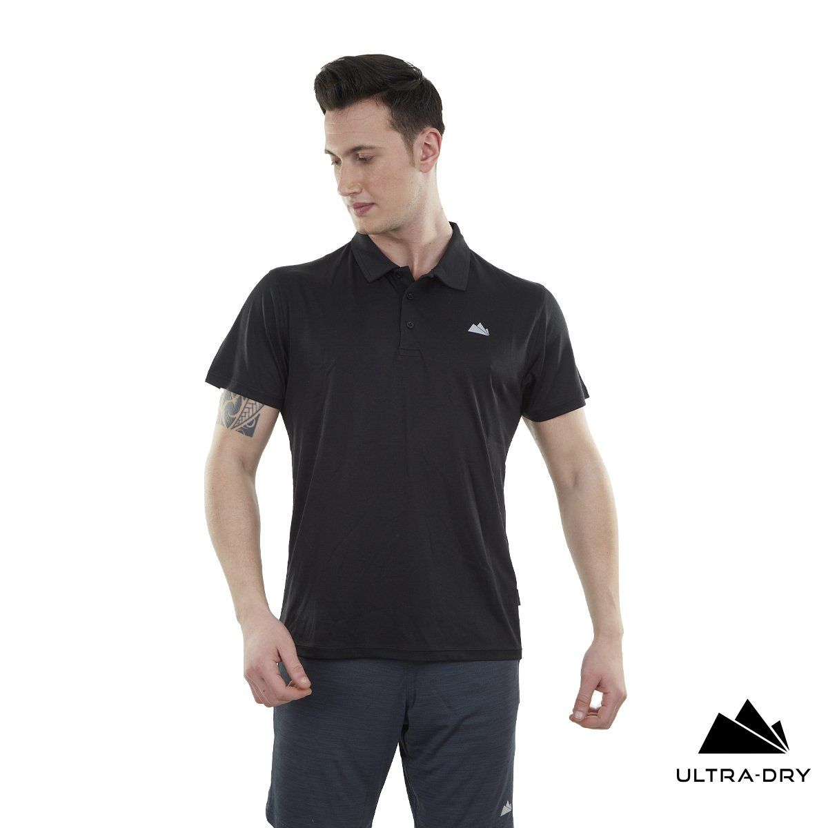 Alpinist Horizons Ultra Dry Erkek Polo T-Shirt Siyah