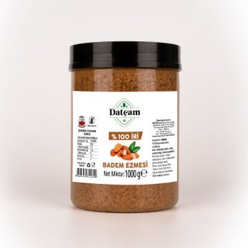 % 100 İri Badem Ezmesi Şekersiz 1kg