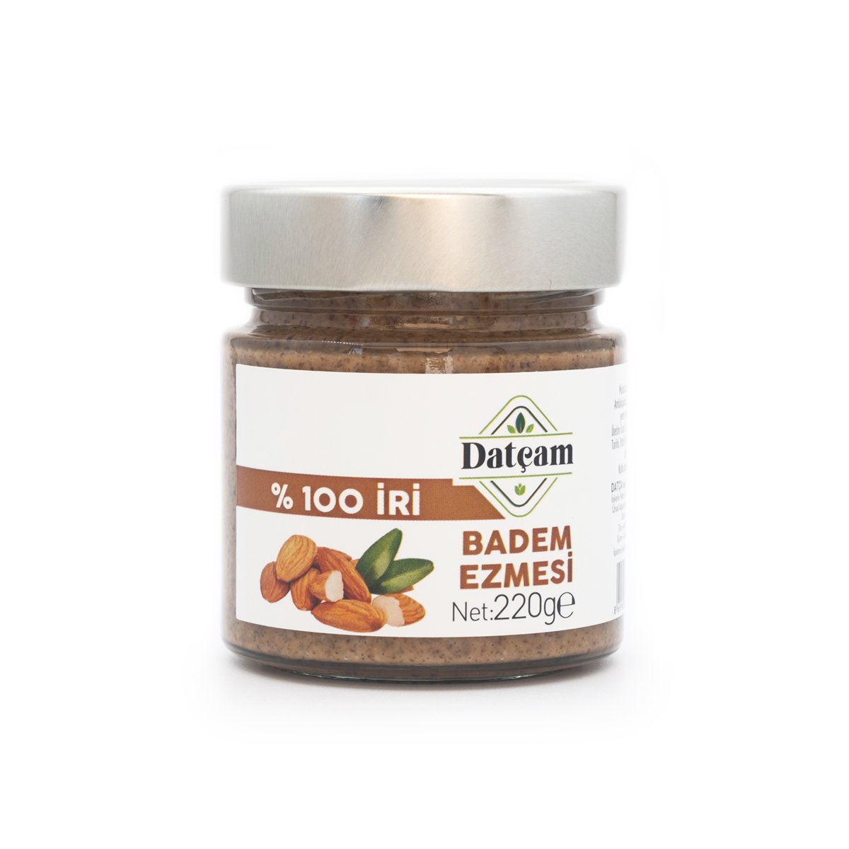 % 100 İri Badem Ezmesi Şekersiz 220gr